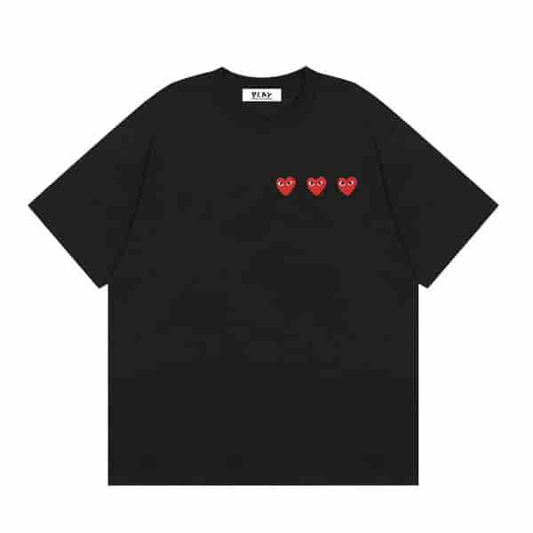CDG PLAY Solid Color Small Logo T-shirt Arrangement AO50049025