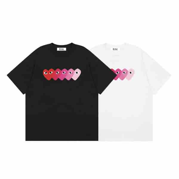 CDG PLAY Gradient Logo Printed T-shirt AO50049036
