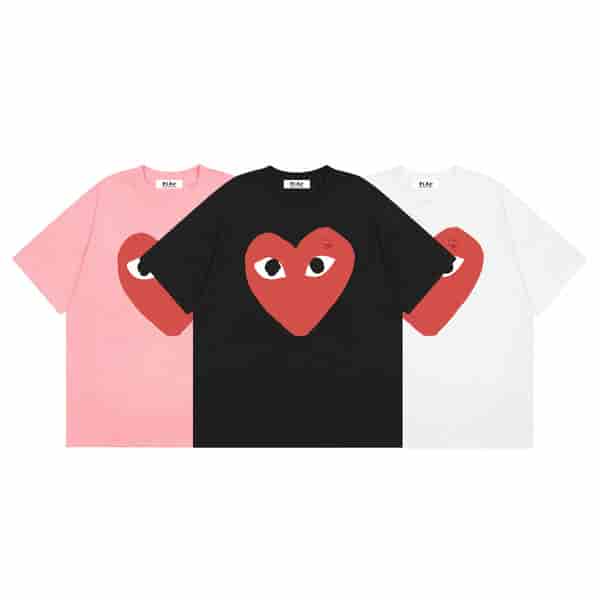 CDG PLAY Simple Logo Short Sleeved Shirt AO50049019