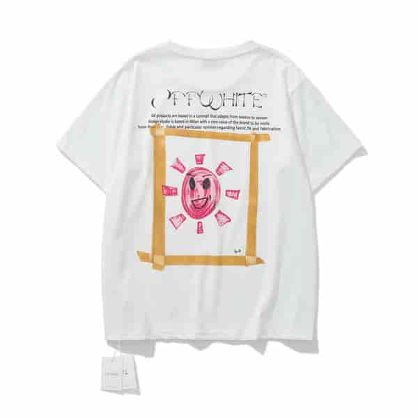 OFF-WHITE Trendy Graffiti Sun T-shirt AO55021103