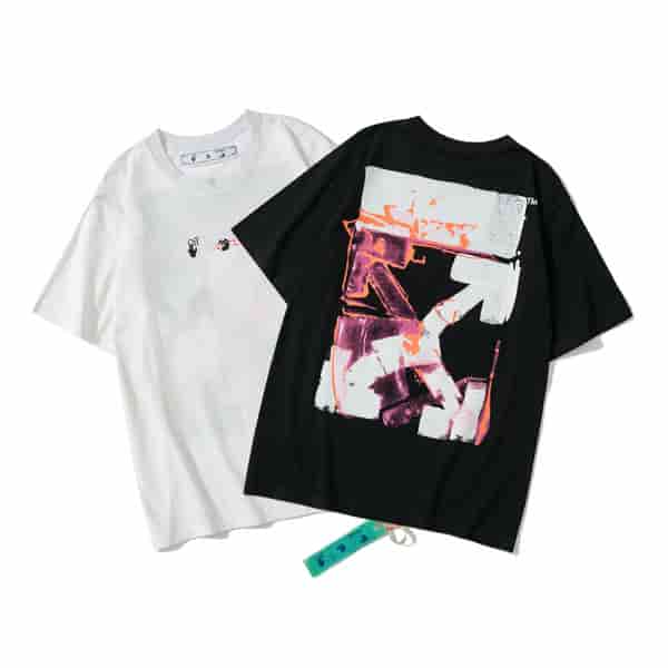 OFF-WHITE Street style graffiti arrow T-shirt AO55021085