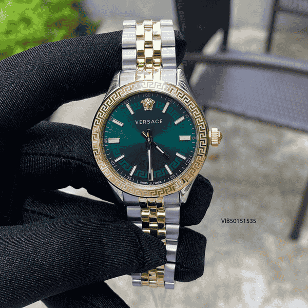 VERSACE Quartz Green Dial Dual Tone Men's Watch GD60012001