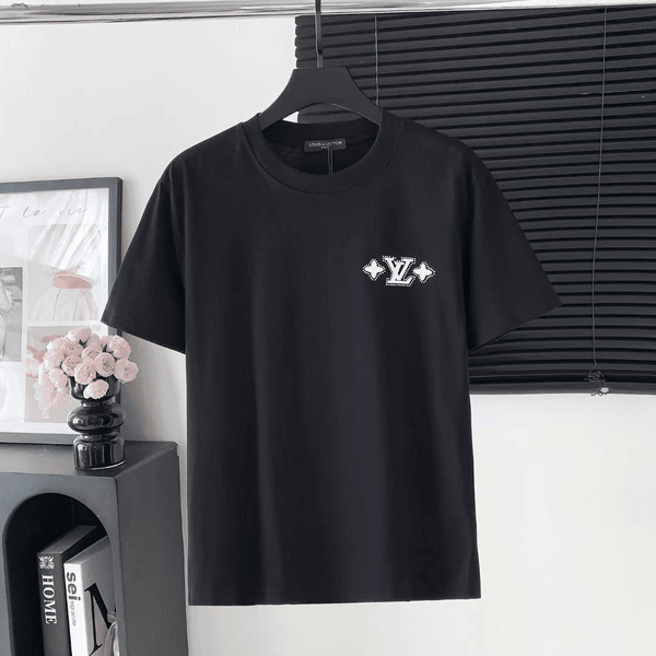 Louis Vuitton Solid Color Logo Versatile T-shirt AO90045176