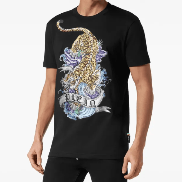Philipp Plein Printed Tiger Short Sleeved Shirt AO88052019