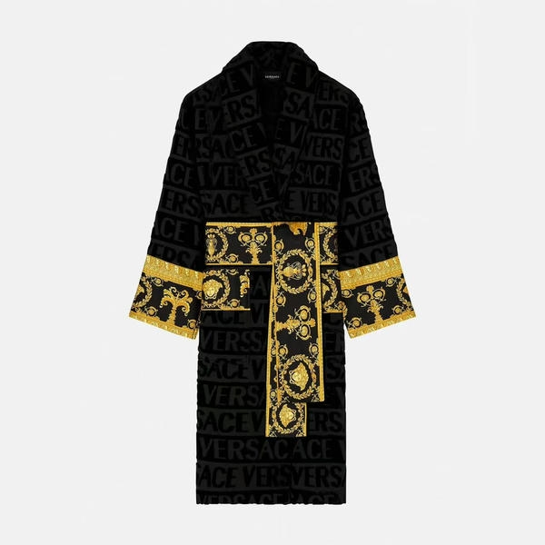 Versace Mid Size Black Gold Bathrobe AC20097002
