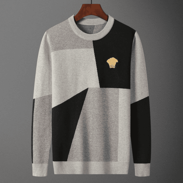 Versace Color Blocked Long Sleeved Sweater AA40097004