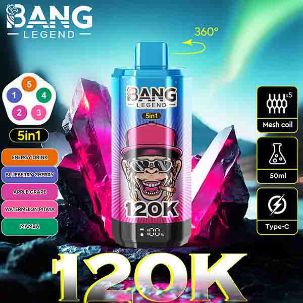 Bang Legend 120K Puffs 5 in 1 E021200701
