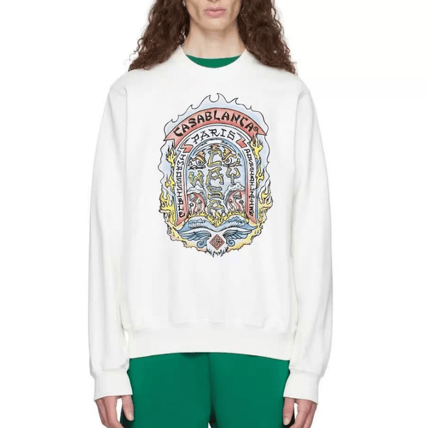 Casablanca Fashionable Printed Graffiti Long Sleeved Shirt AA25046176