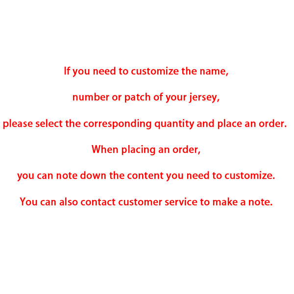 Customize Names and Numbers or Patches