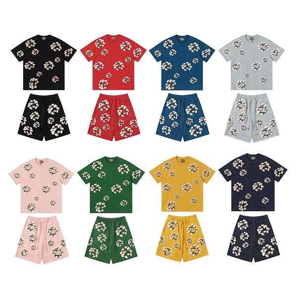Denim Tears The Cotton Wreath T-shirt And Shorts Set AO550030031 AO680030041