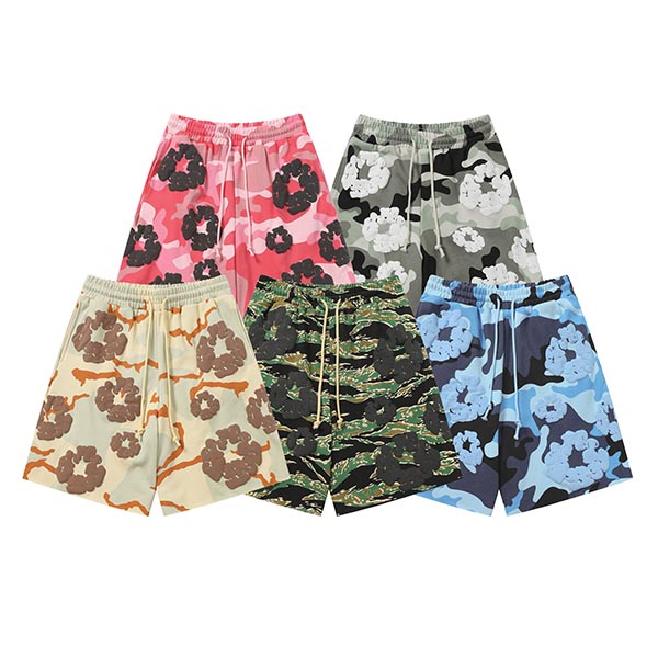 Denim Tears Camo Cotton Wreath Mesh Shorts AO680030081