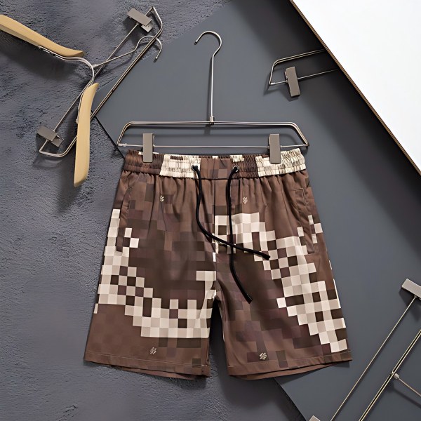 Loewe Men’s Black and White Anagram Graphic Print Shorts AO70045094