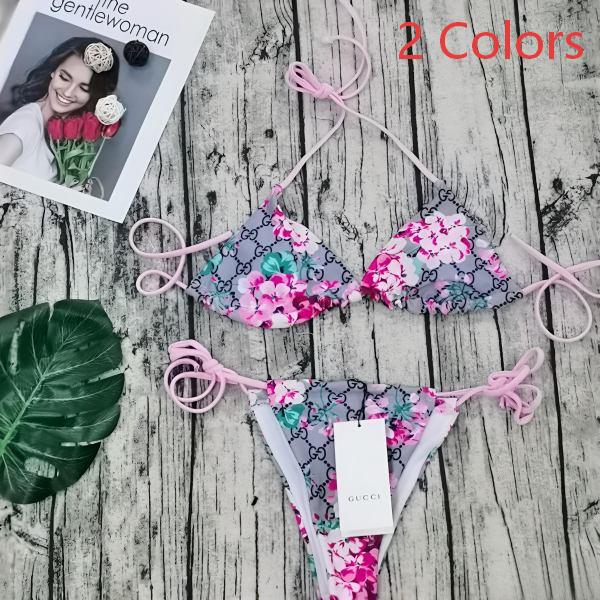 Gucci Floral Print Adjustable Strap Bikini Set AO55056058
