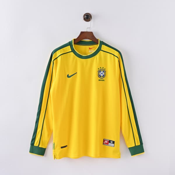 Brazil 98/99 Home Long Sleeve Jersey F011070316